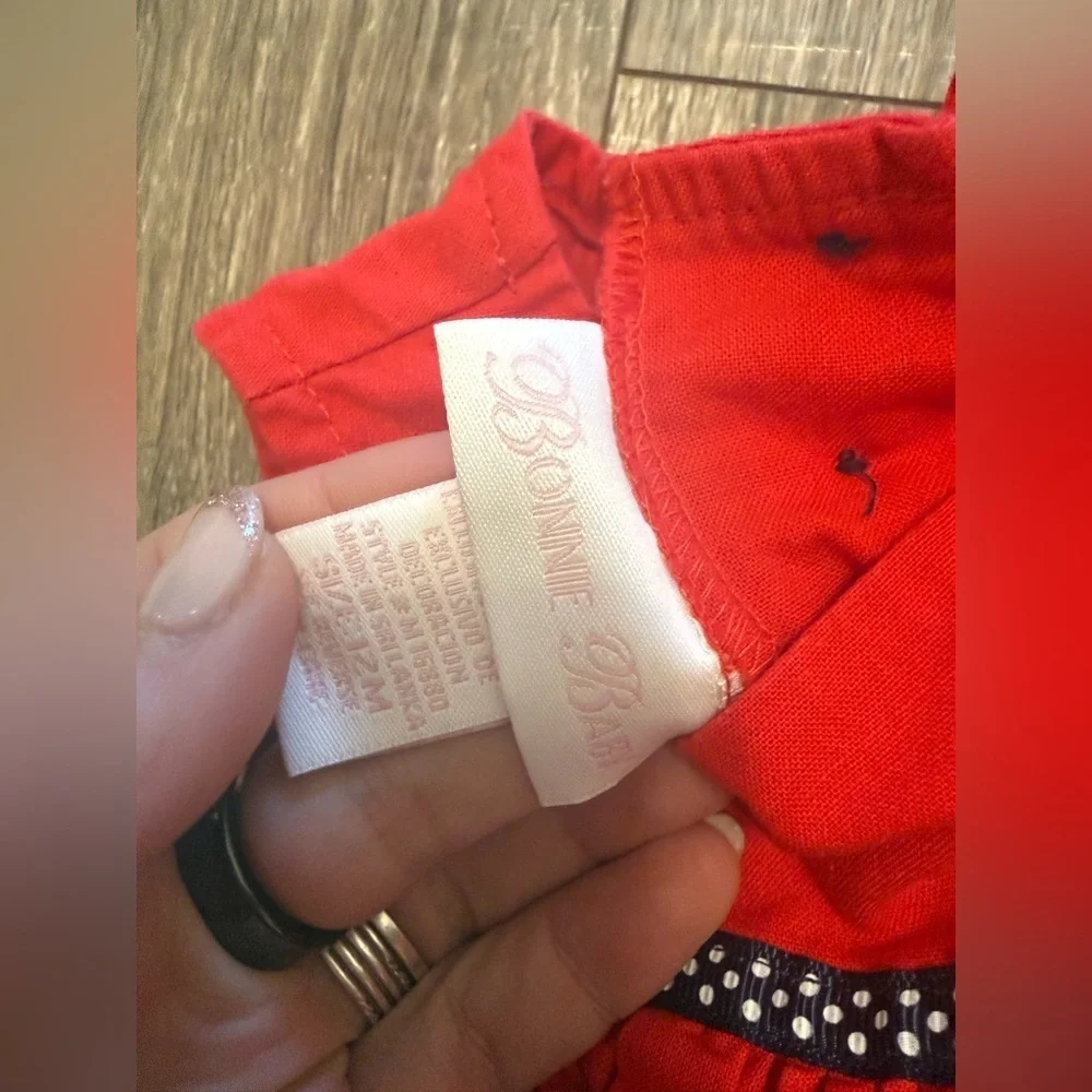 Bonnie Jean Baby Girls Size 12 Months Red Sleeveless Dress